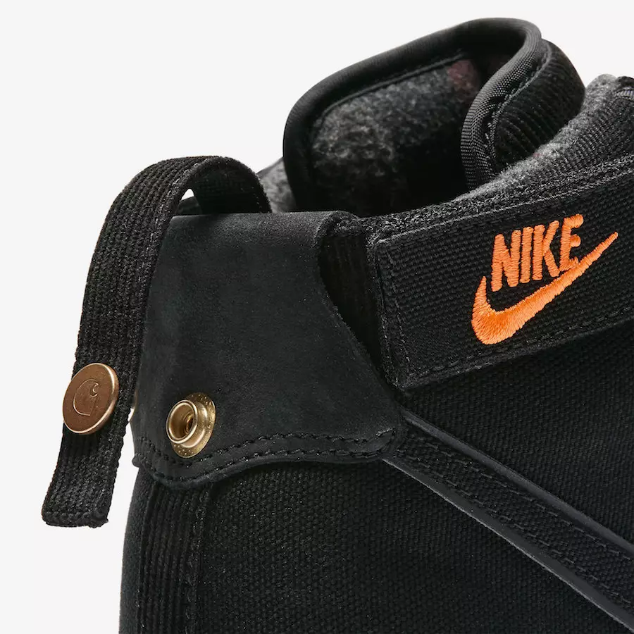 Carhartt WIP Nike Vandal High Supreme Black Gum AV4115-001 Дата на издаване