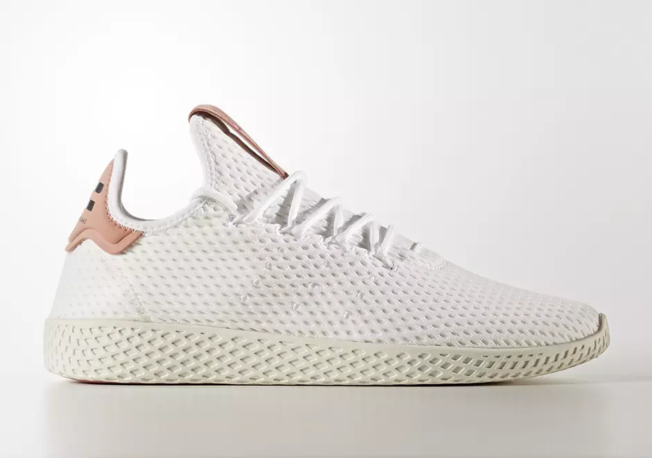 Pharrell adidas Tennis Hu أبيض وردي