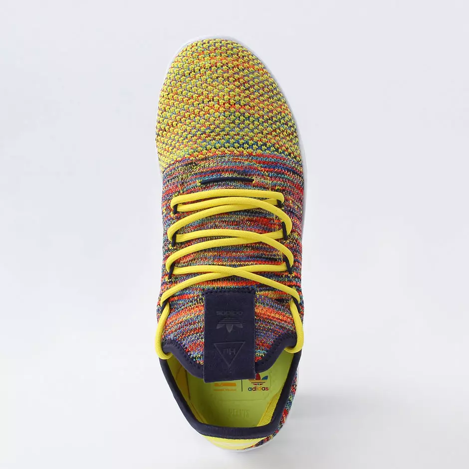 Pharrell x adidas Tennis Hu Summer 2017 تاریخ عرضه قیمت 130 دلار کد سبک: BY2671 (آبی روشن) کد سبک: BY2672 (برنزه) کد سبک: BY2673 (چند رنگ) کد سبک: CQ1872 (سیاه سبز)