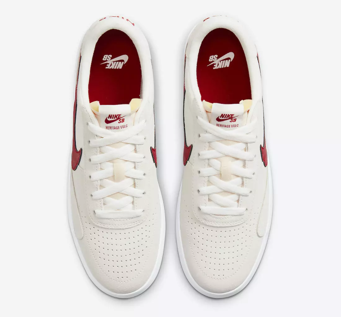 Nike SB Heritage Vulc Summit White Gym အနီရောင် CD5010-103 ဖြန့်ချိသည့်ရက်စွဲ