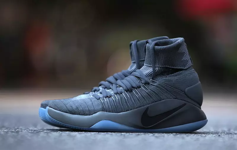 Nike Hyperdunk 2016 Flyknit 2016 жылдың қазаны Үш есе қара қою сұр