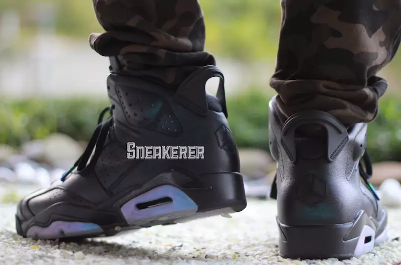 Air Jordan 6 Chameleon op voeten