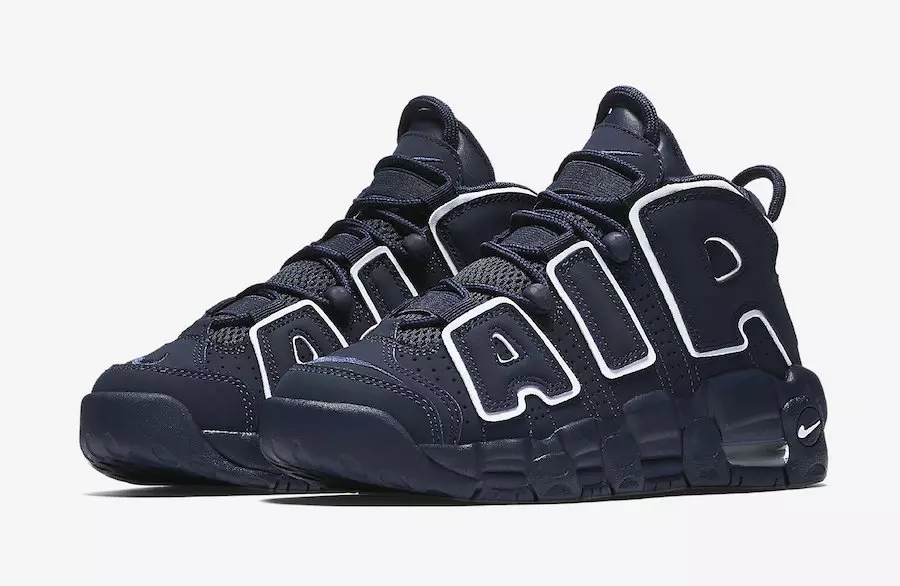 Sortie Nike Air More Uptempo exclusive pour enfants en bleu marine