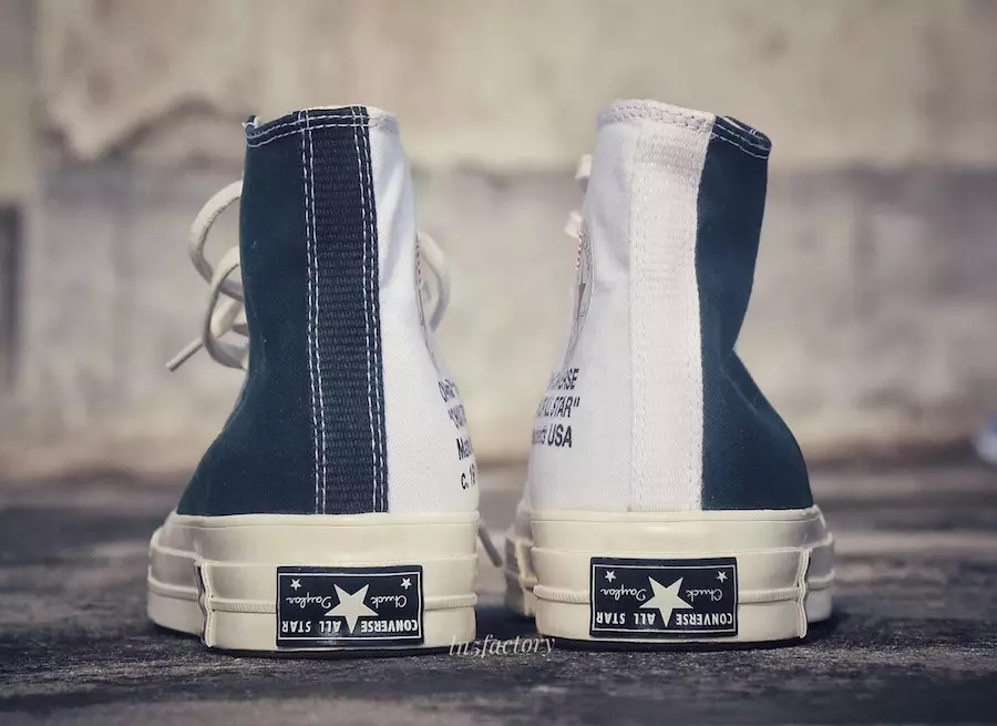 Kako Off-White x Converse Chuck Taylor u crno/bijelo izgleda na nogama 3448_15