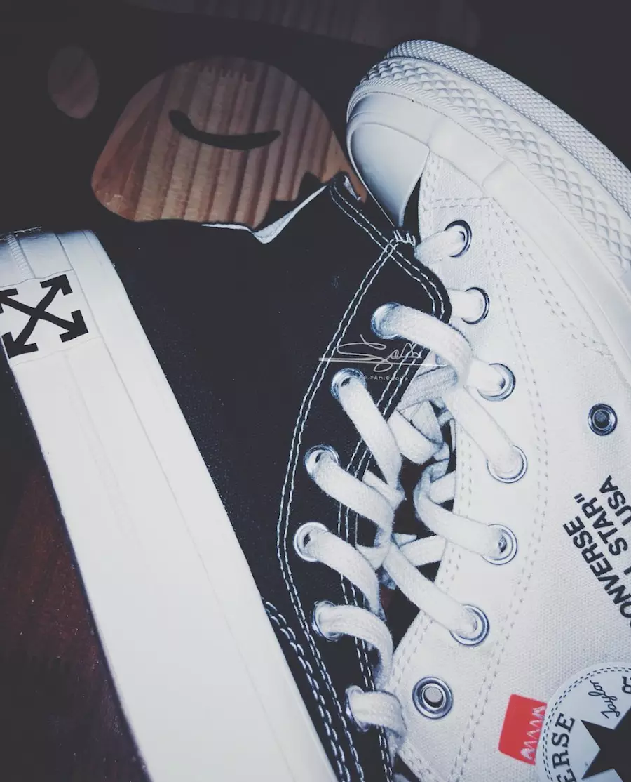 Luonnonvalkoinen x Converse Chuck Taylor mustavalkoinen