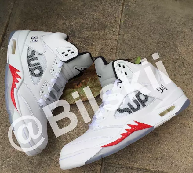 Biały Supreme Air Jordan 5