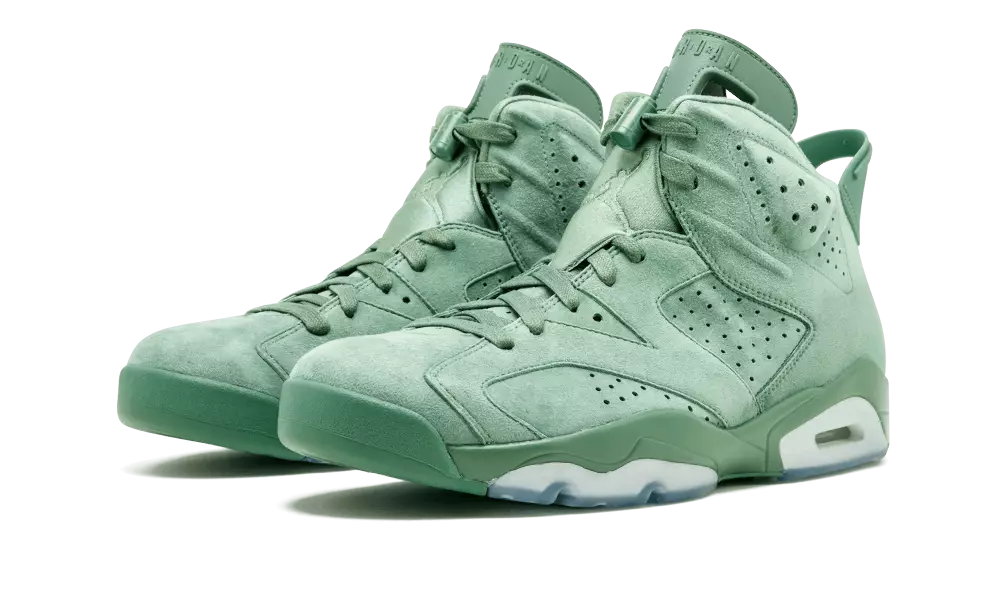 Зеленые замшевые кроссовки Air Jordan 6 Macklemore