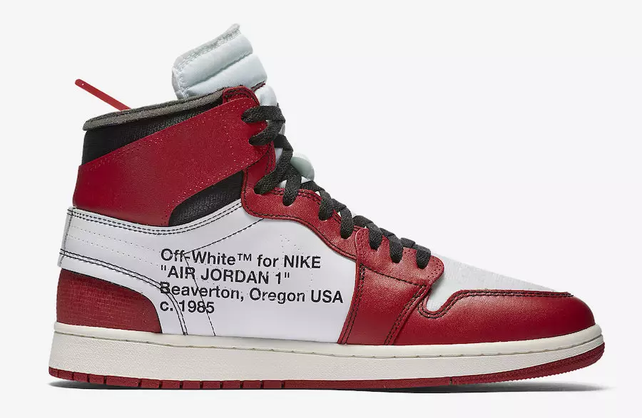 Off-White x Air Jordan 1 Chicago 2017 წელი