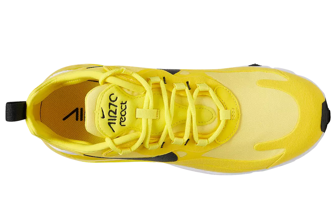 Nike Air Max 270 React kollane must CZ9370-700 väljalaskekuupäev