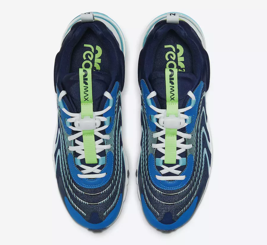 Nike Air Max 270 React ENG Blackened Blue Green Strike CJ0579-400 Data de llançament