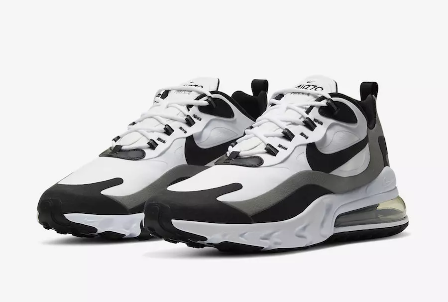 Nike Air Max 270 Reaktionsflächen in Weiß und Schwarz