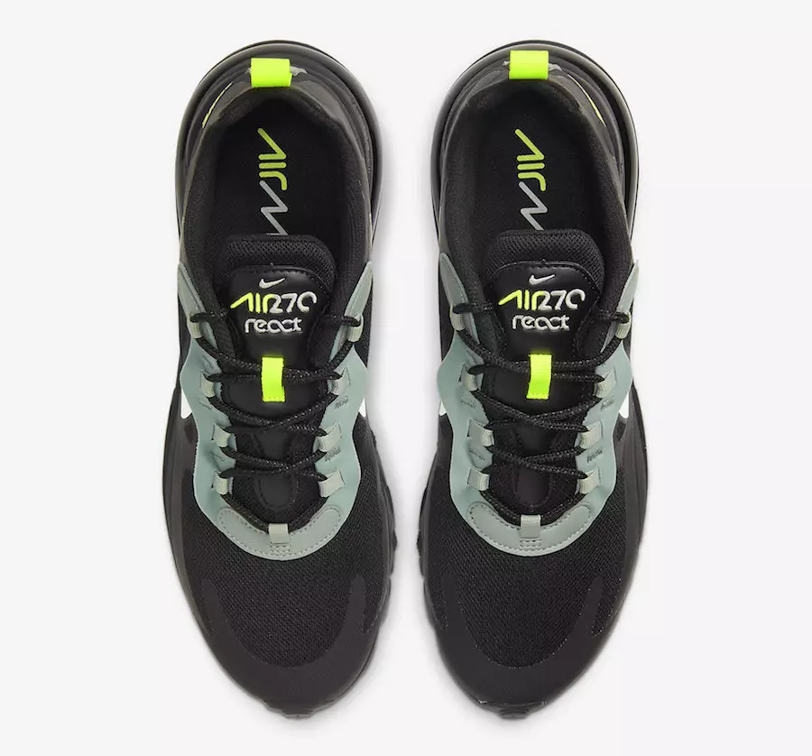 Nike Air Max 270 React Black Volt CW7474-001 تاريخ الإصدار