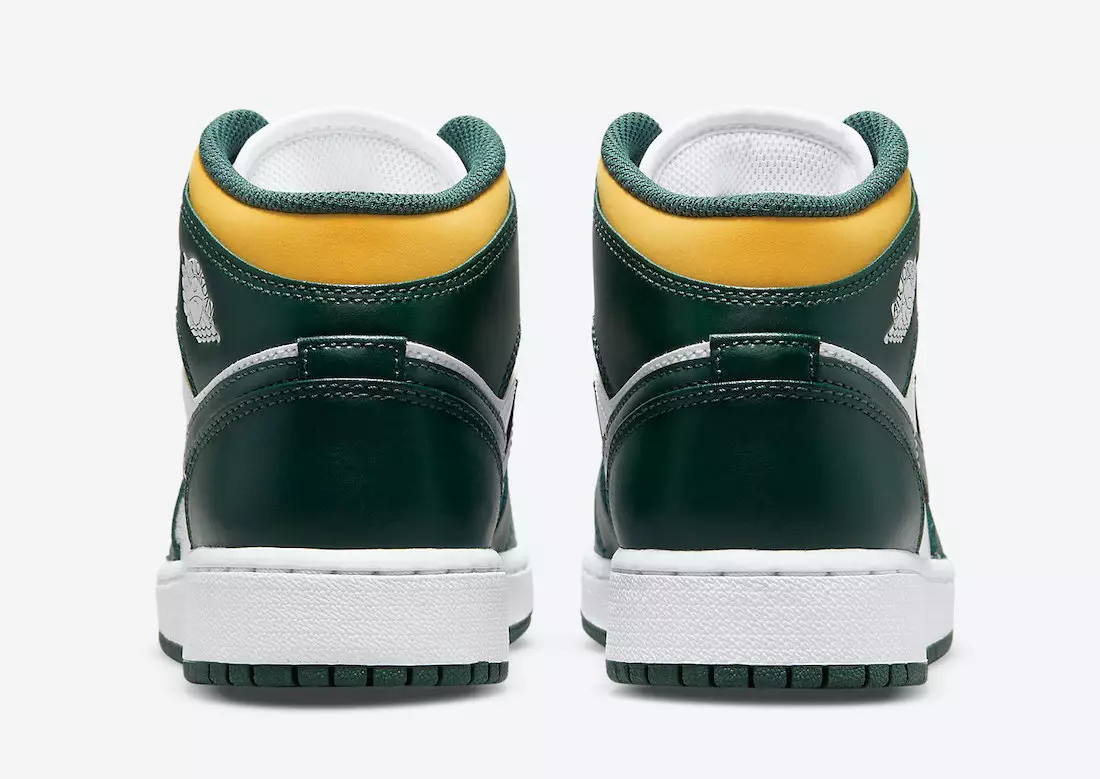 Air Jordan 1 Mid Green Yellow 554725-371 Útgáfudagur