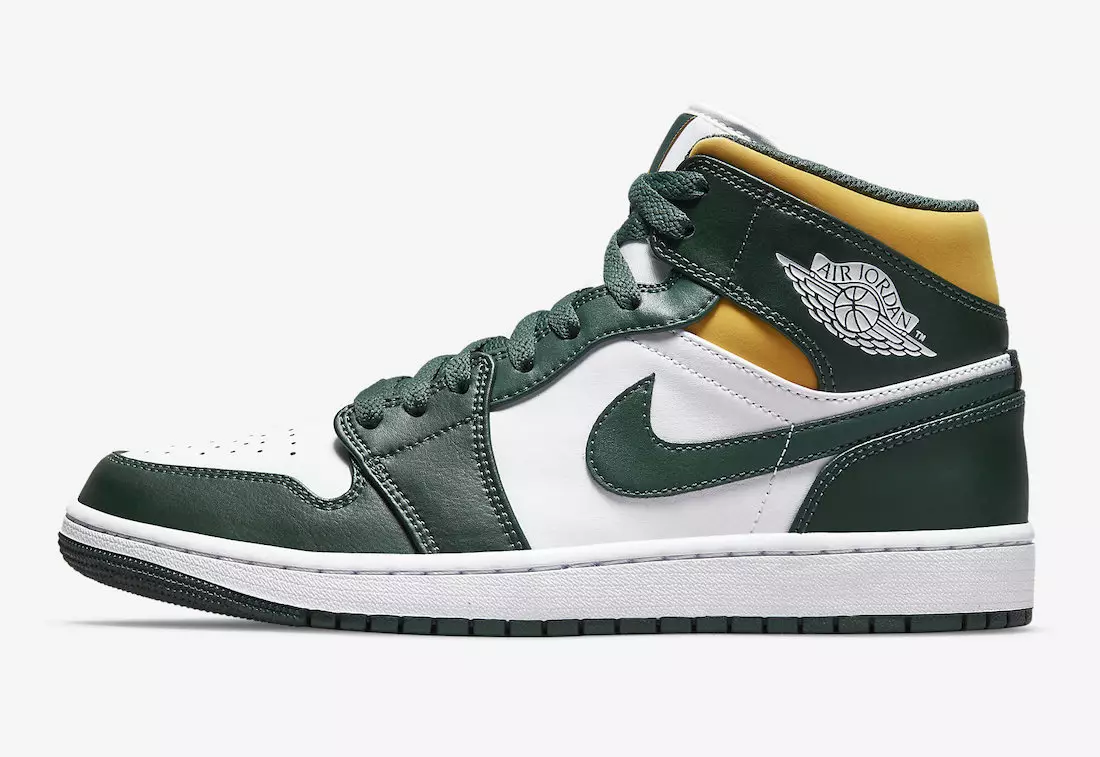 Air Jordan 1 Mid Green Yellow 554724-371 Թողարկման ամսաթիվ