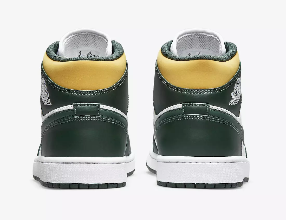 Air Jordan 1 Mid Green Yellow 554724-371 Julkaisupäivä