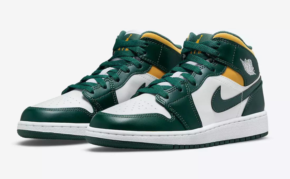 Air Jordan 1 Mid Green Yellow 554725-371 Megjelenés dátuma