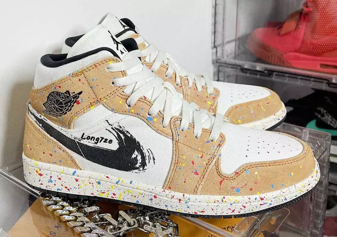 Air Jordan 1 Mid Brushstroke Paint Splatter Julkaisupäivä