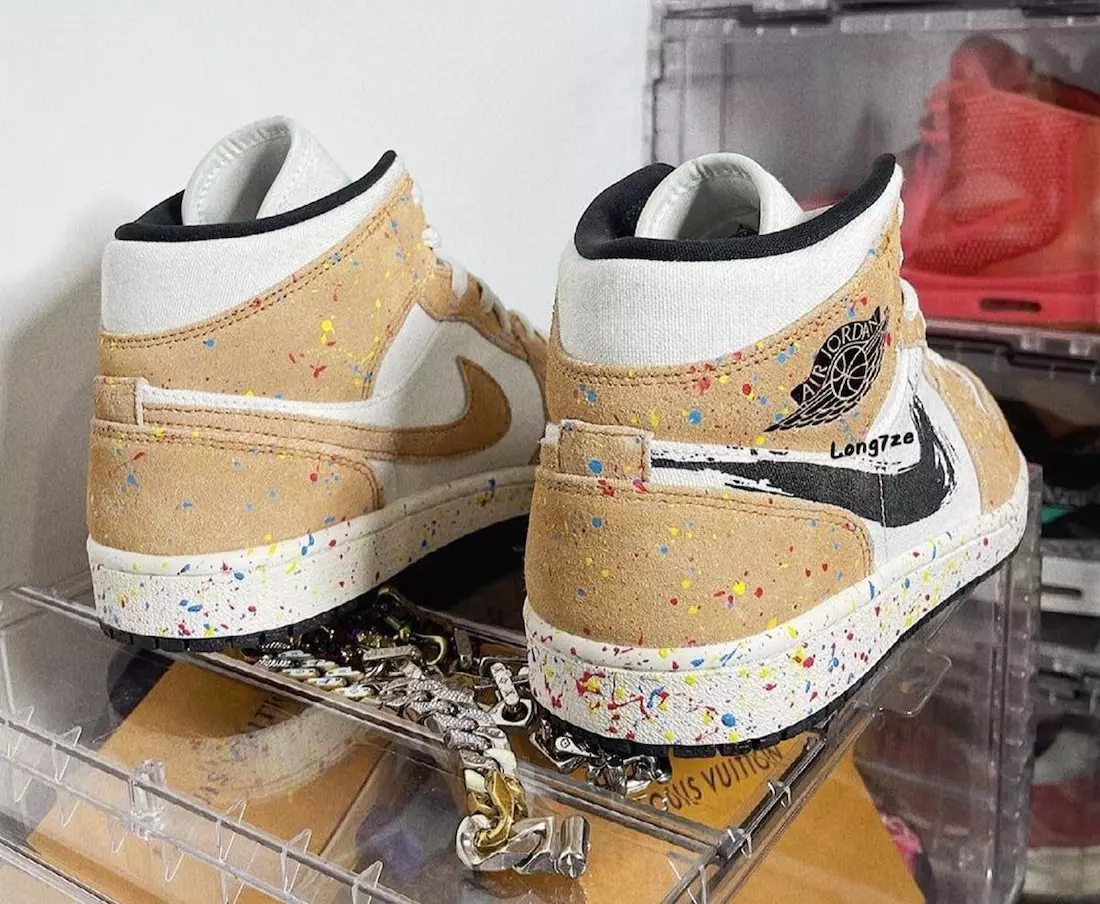 Air Jordan 1 Mid Brushstroke Paint Splatter Releasedatum