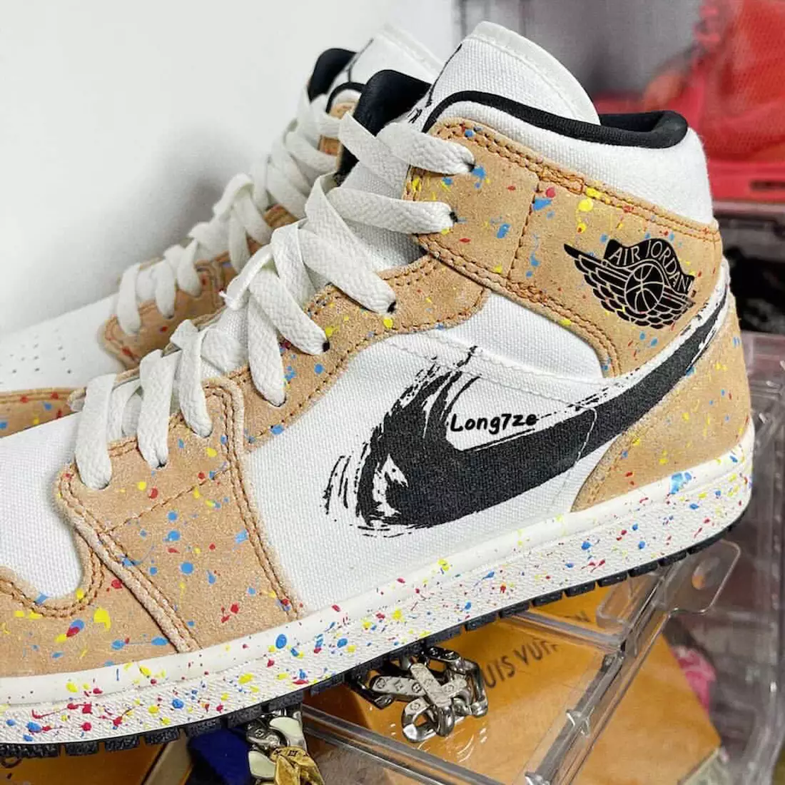 Air Jordan 1 Mid Brushstroke Paint Splatter Tarehe ya Kutolewa