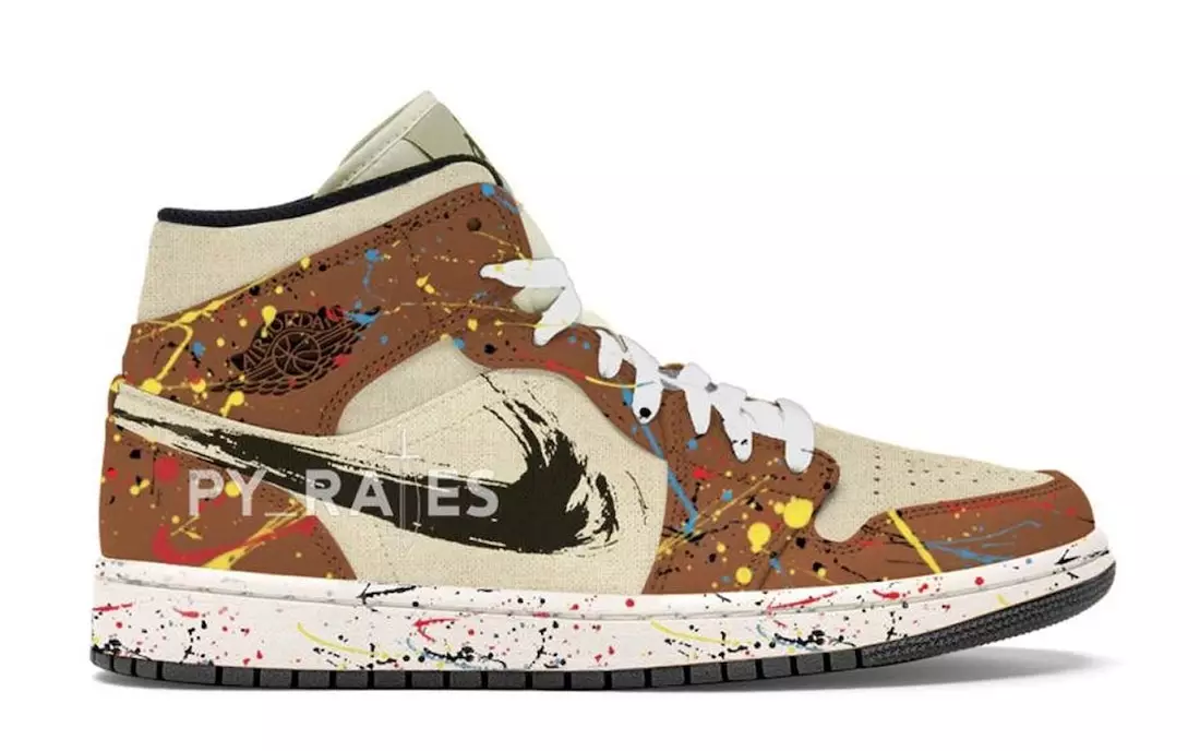 Air Jordan 1 Mid SE Cider Paint Splatter Data de llançament