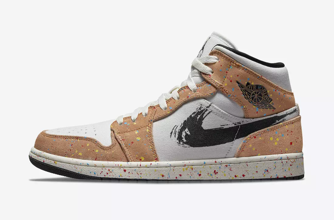 Air Jordan 1 Mid SE Brushstroke DA8005-100 Fecha de lanzamiento