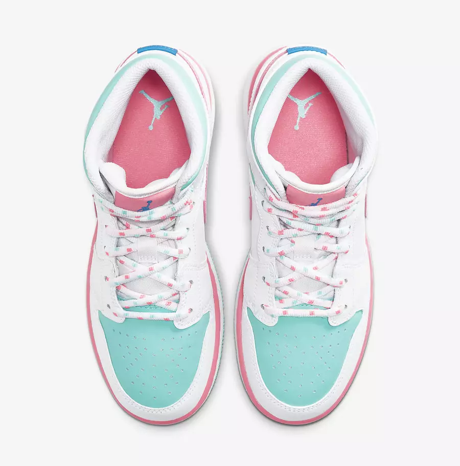 Air Jordan 1 Mid GS Digital Pink Aurora Green 555112-102 Išleidimo data