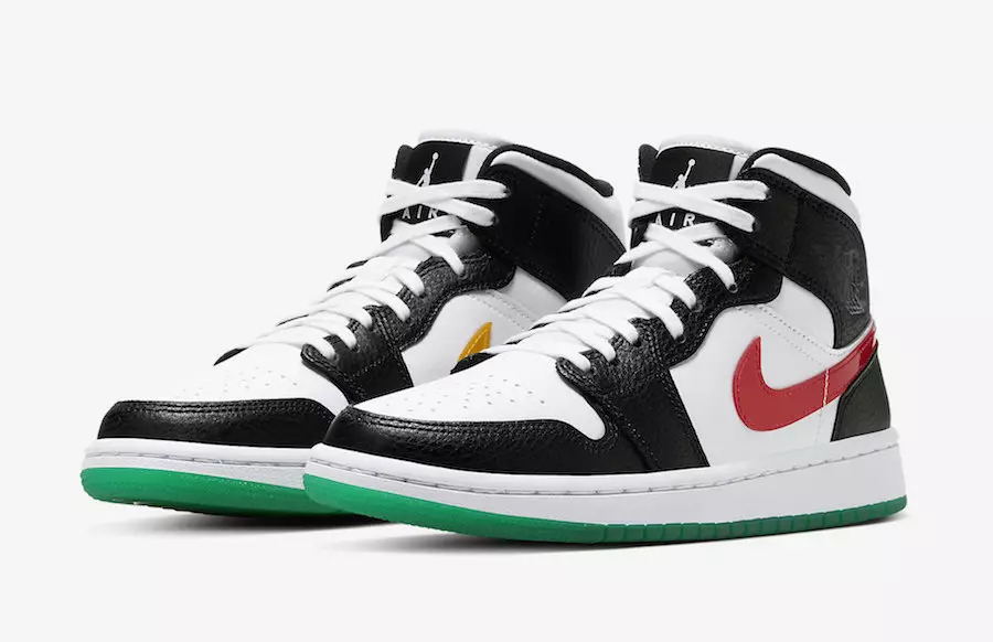 Air Jordan 1 Mid Releasing با Swoosh های جایگزین قرمز و زرد