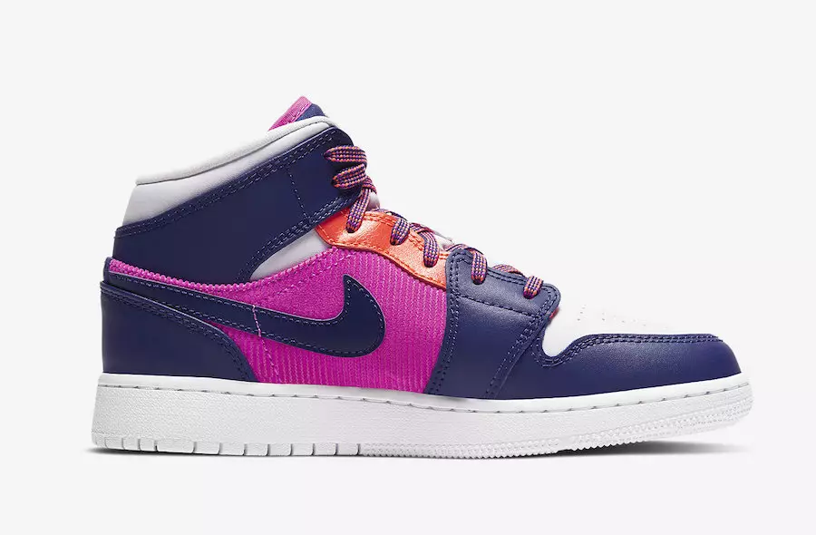 تاريخ الإصدار Air Jordan 1 Mid GS Fire Pink 555112-602