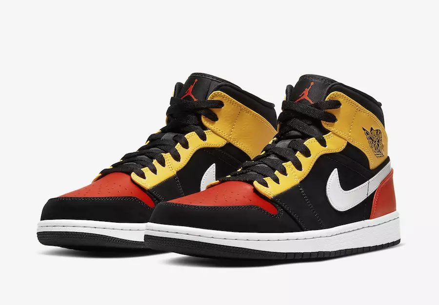 Air Jordan 1 Mid SE Black Amarillo Team Orange 852542-087 Utgivelsesdato