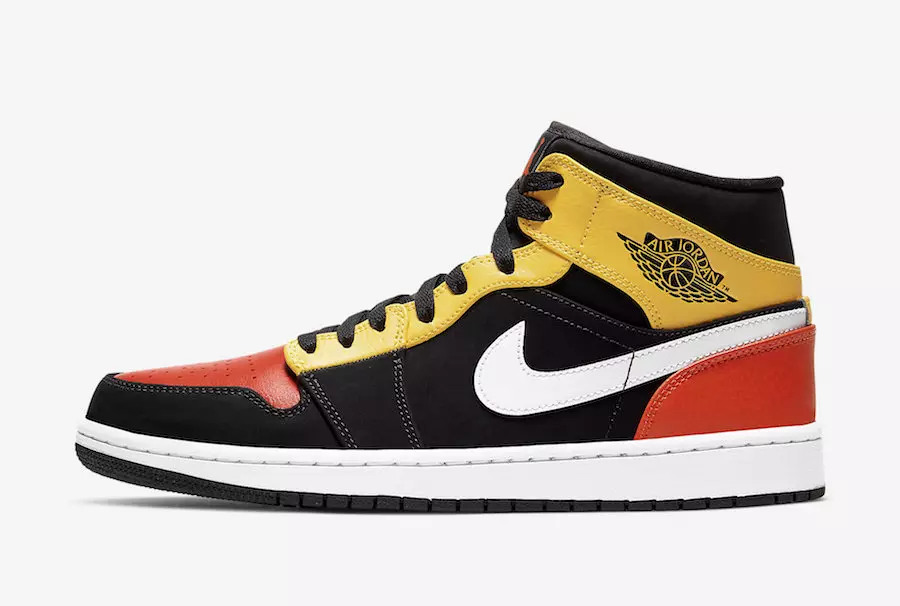 Air Jordan 1 Mid SE Black Amarillo Team Orange 852542-087 Datum izdaje