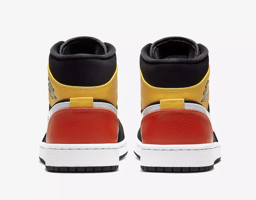 Air Jordan 1 Mid SE Black Amarillo Team Orange 852542-087 תאריך שחרור