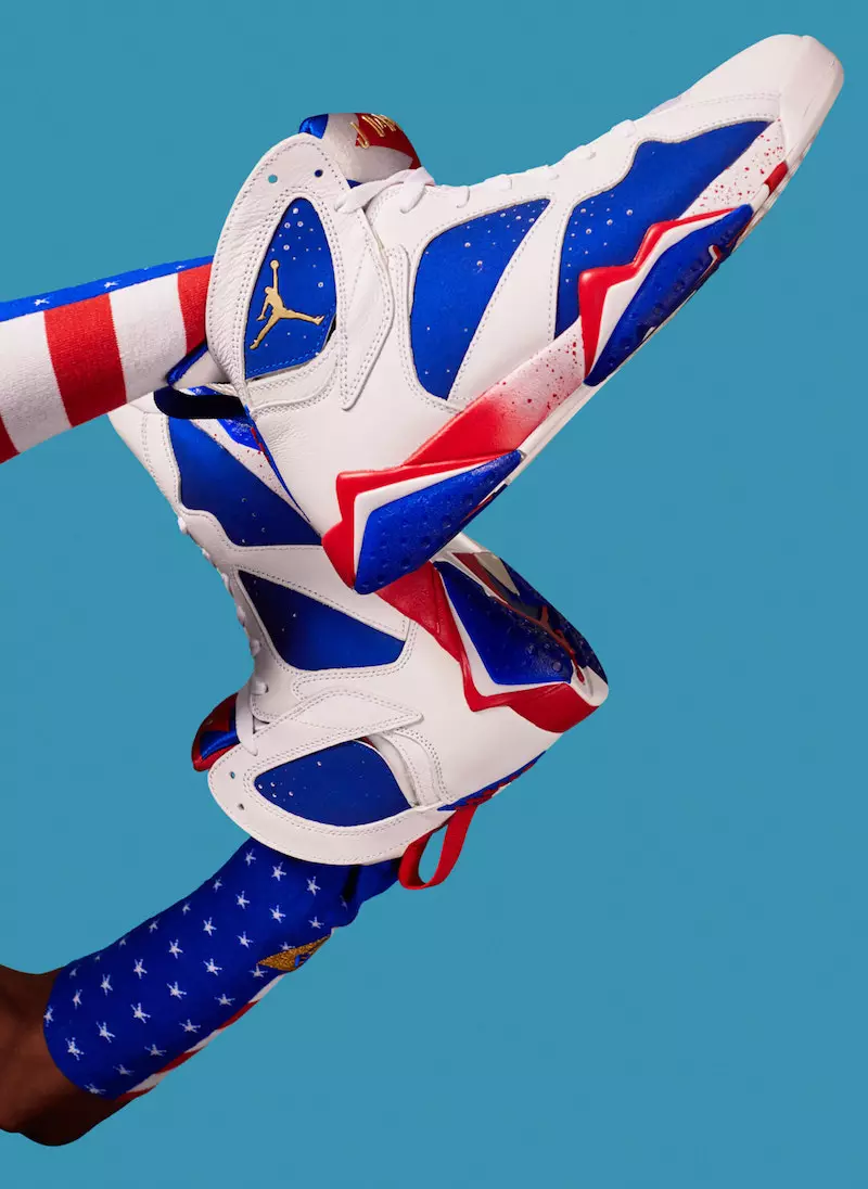 Lançamento olímpico do Air Jordan 7 alternativo Tinker