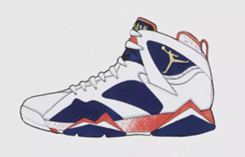 Tinker Hatfield Air Jordan 7 Olympic Sketches