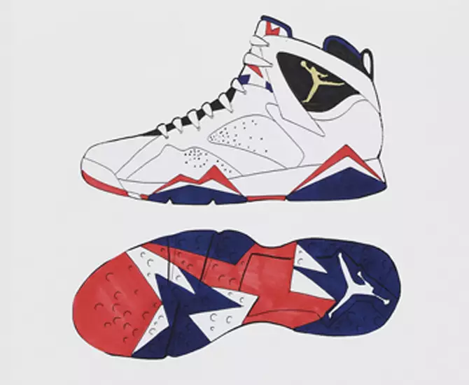 Zrakoplovna kompanija Air Jordan 7 Olympic Sketches