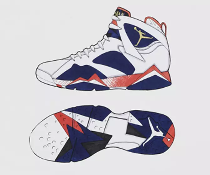 Тинкер Хэтфилд Air Jordan 7 Olympic Sketches