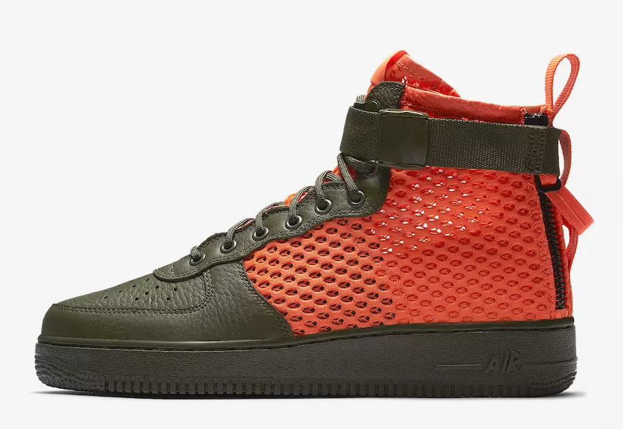 Nike SF-AF1 Mid Cargo хаки қызғылт сары AA7345-300