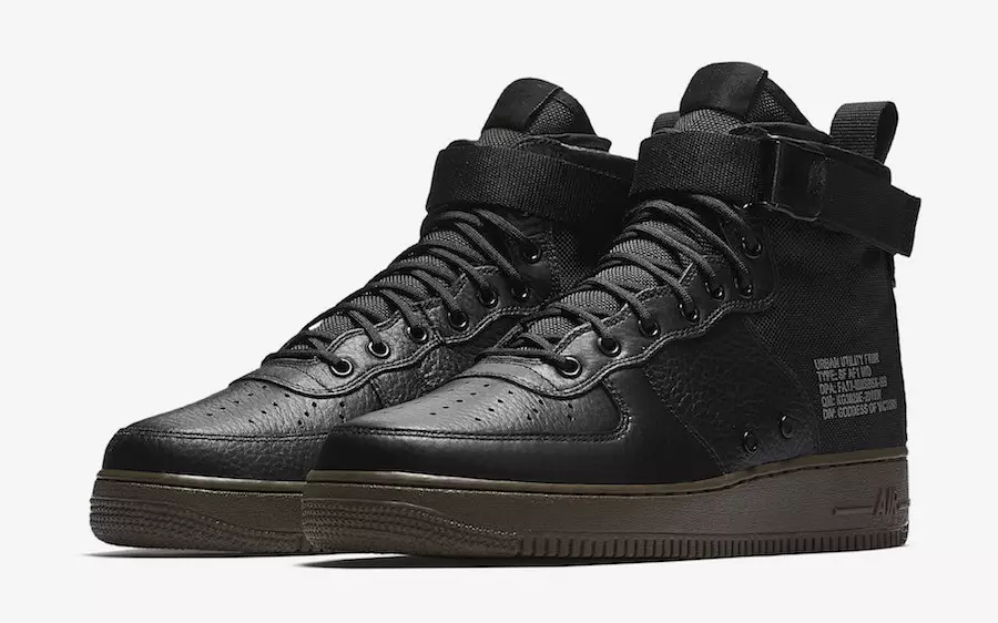 Nike SF-AF1 मिड ब्लैक कार्गो खाकी 917753-002