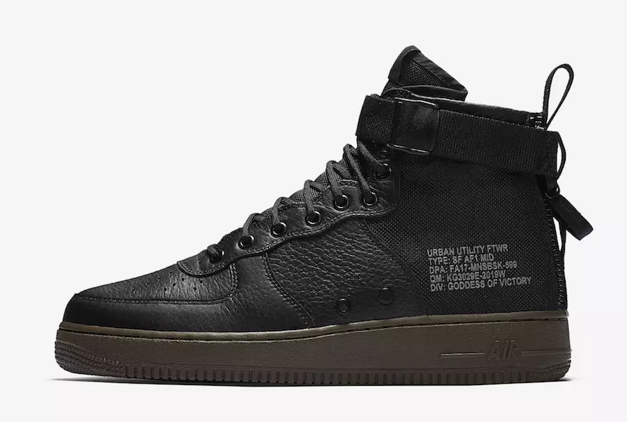 Nike SF-AF1 Mid Black Cargo Khaki 917753-002