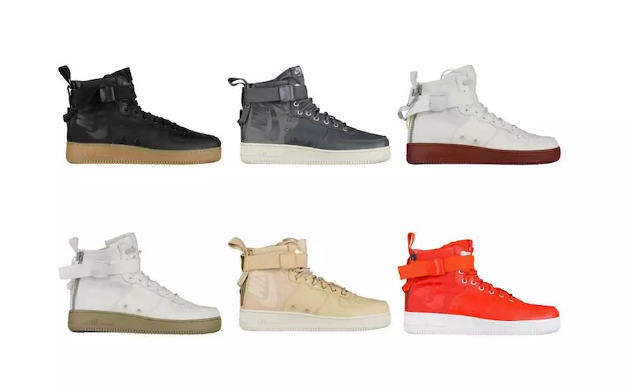 Saba Ijayo ya Nike SF Air Force 1 Mid Colorways