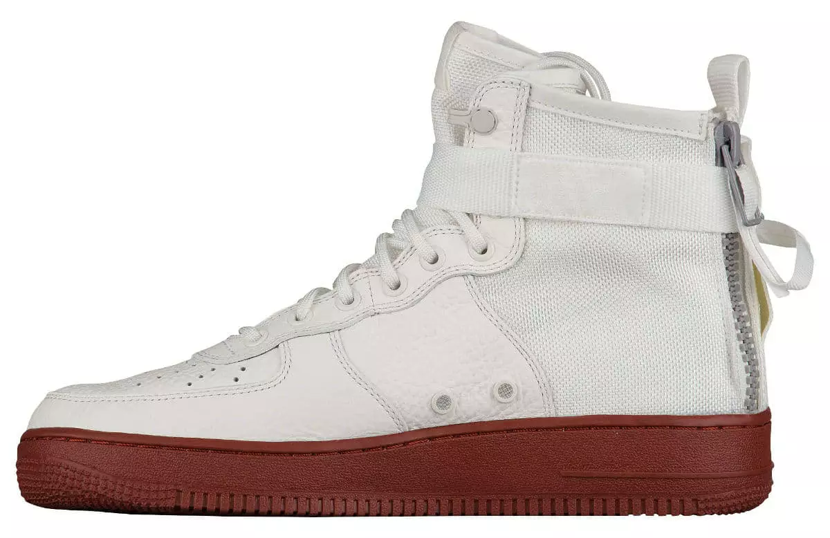 Nike SF Air Force 1 Mid Elfenbein Dunkelrot