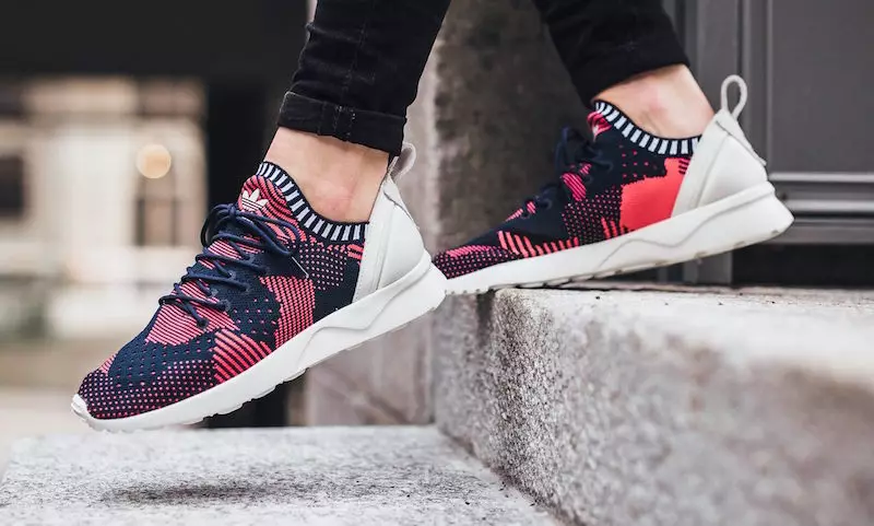 adidas ZX Flux ADV Virtue PK אין קלאַפּ רויט און קאָללעגיאַטע נאַווי