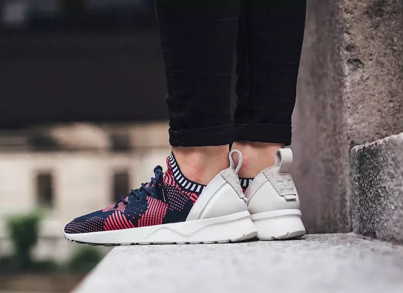 adidas ZX Flux ADV Virtue Primeknit Shock Red Navy