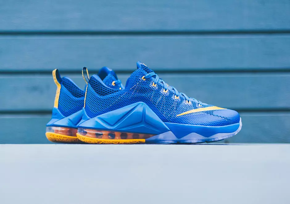 Nike LeBron 12 Low Photo Blue University Gold Entourage