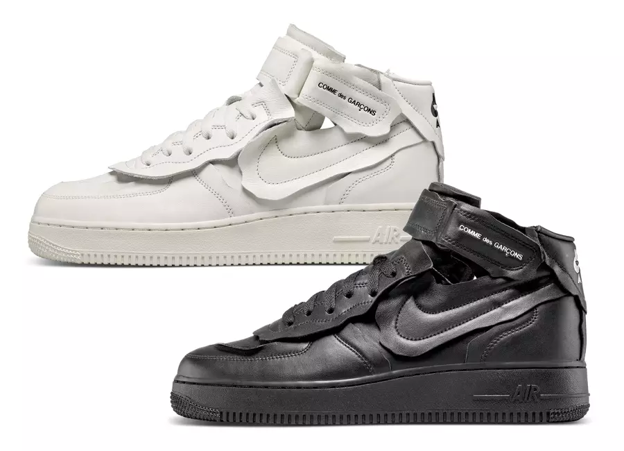 إطلاق Comme des Garçons x Nike Air Force 1 Mid Collab قريبًا