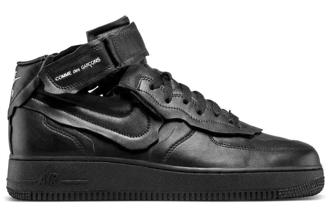 Comme des Garçons Nike Air Force 1 Mid Black Date de sortie