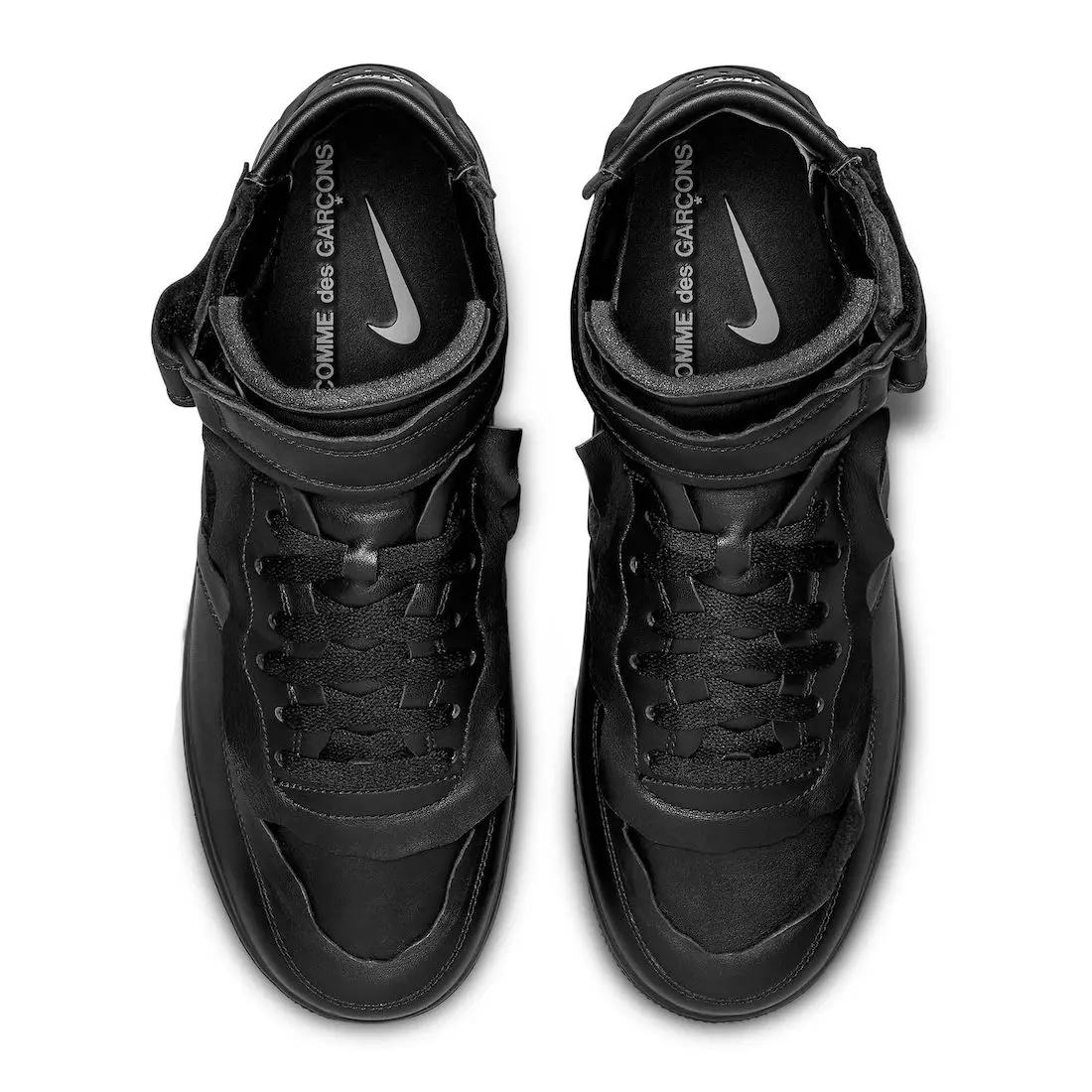 Comme des Garcons Nike Air Force 1 Mid Black Data de llançament