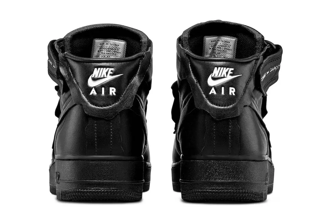 Comme des Garcons Nike Air Force 1 Mid Black Datum vydání