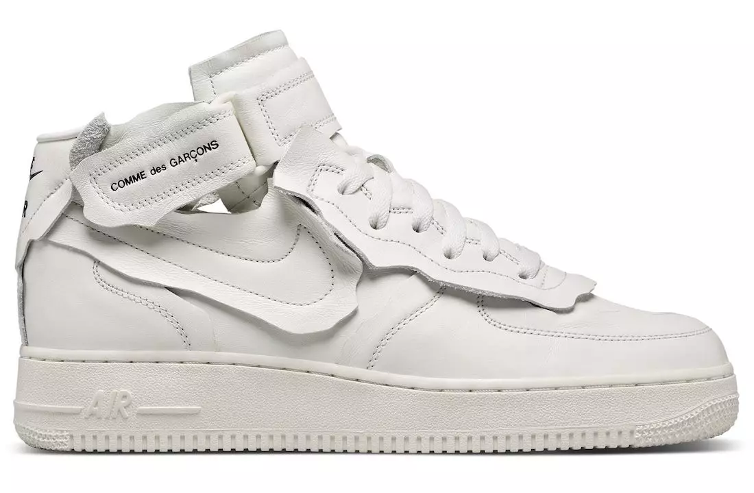 Comme des Garcons Nike Air Force 1 Mid White Releasedatum