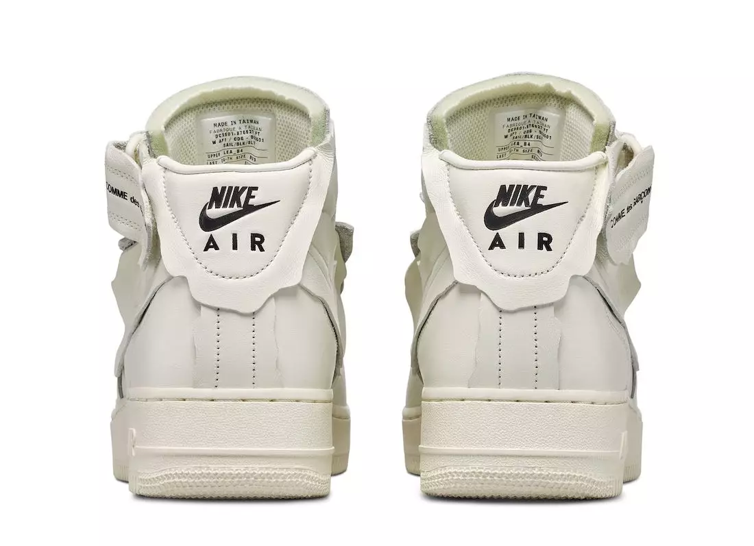 Comme des Garcons Nike Air Force 1 Mid White шығарылым күні