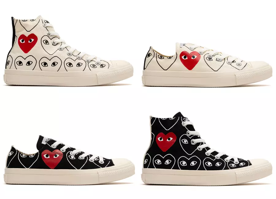 CDG PLAY x Converse Chuck 70 փաթեթ՝ ծածկված ամբողջ տպաքանակով